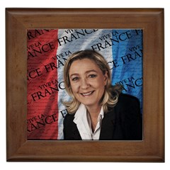 Marine Le Pen Framed Tiles by Valentinaart