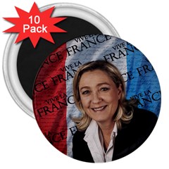Marine Le Pen 3  Magnets (10 Pack)  by Valentinaart