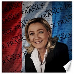 Marine Le Pen Canvas 20  X 20   by Valentinaart