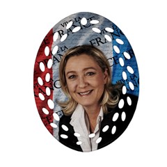 Marine Le Pen Ornament (oval Filigree) by Valentinaart