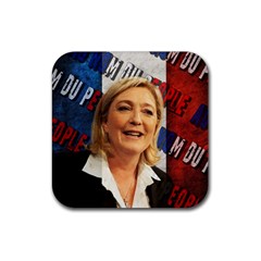 Marine Le Pen Rubber Coaster (square)  by Valentinaart