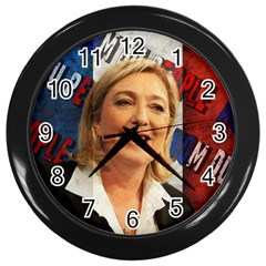 Marine Le Pen Wall Clocks (black) by Valentinaart