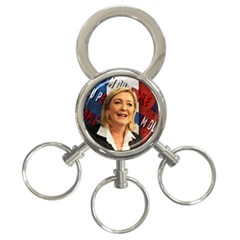 Marine Le Pen 3-ring Key Chains by Valentinaart