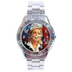 Marine Le Pen Stainless Steel Analogue Watch by Valentinaart