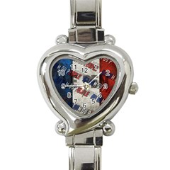 Marine Le Pen Heart Italian Charm Watch by Valentinaart