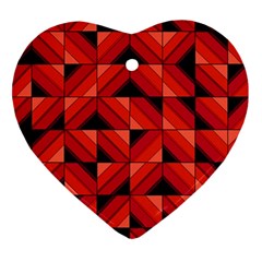 Fake Wood Pattern Ornament (heart) by linceazul