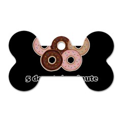 Five Donuts In One Minute  Dog Tag Bone (one Side) by Valentinaart