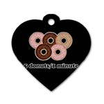 Five donuts in one minute  Dog Tag Heart (Two Sides) Front