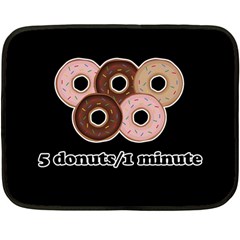 Five Donuts In One Minute  Fleece Blanket (mini) by Valentinaart