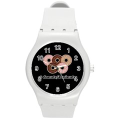 Five Donuts In One Minute  Round Plastic Sport Watch (m)