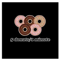Five Donuts In One Minute  Large Satin Scarf (square) by Valentinaart