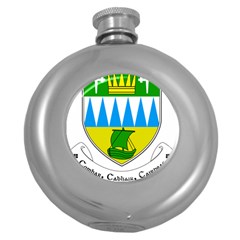 Coat Of Arms Of County Kerry  Round Hip Flask (5 Oz) by abbeyz71