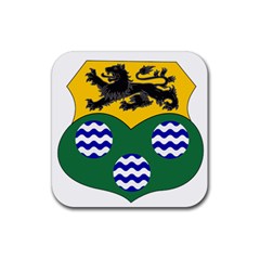 County Leitrim Coat of Arms Rubber Coaster (Square) 