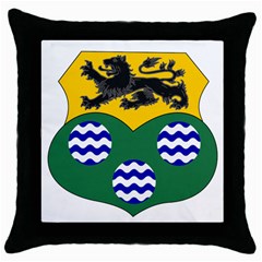 County Leitrim Coat of Arms Throw Pillow Case (Black)