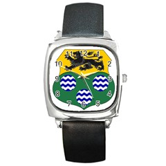 County Leitrim Coat of Arms Square Metal Watch