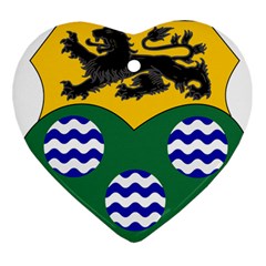 County Leitrim Coat of Arms Heart Ornament (Two Sides)