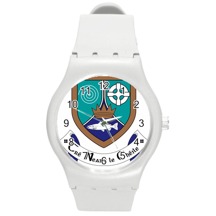 County Meath Coat of Arms Round Plastic Sport Watch (M)