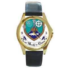 County Meath Coat Of Arms Round Gold Metal Watch by abbeyz71