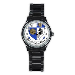 County Monaghan Coat Of Arms  Stainless Steel Round Watch by abbeyz71