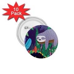 Sloth In Nature 1 75  Buttons (10 Pack) by Mjdaluz