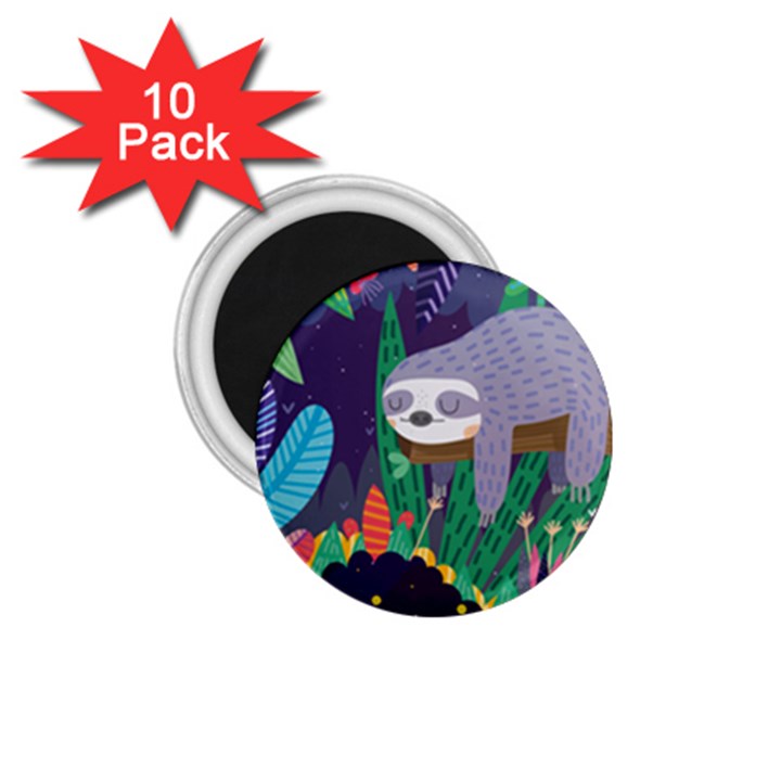 Sloth in nature 1.75  Magnets (10 pack) 