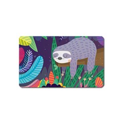 Sloth In Nature Magnet (name Card) by Mjdaluz