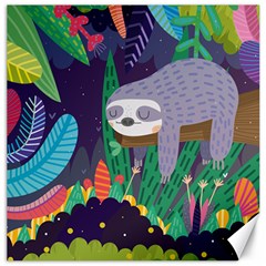 Sloth In Nature Canvas 12  X 12   by Mjdaluz