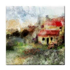 Old Spanish Village Face Towel by digitaldivadesigns