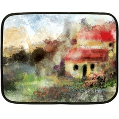 Old Spanish Village Fleece Blanket (mini) by digitaldivadesigns