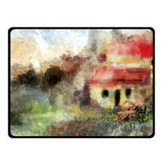 Old Spanish Village Fleece Blanket (small) by digitaldivadesigns