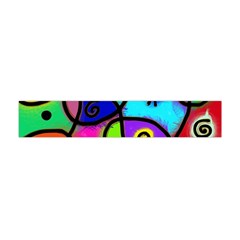 Digitally Painted Colourful Abstract Whimsical Shape Pattern Flano Scarf (Mini)