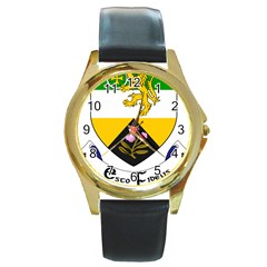 County Offaly Coat of Arms  Round Gold Metal Watch