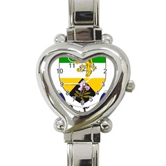 County Offaly Coat of Arms  Heart Italian Charm Watch