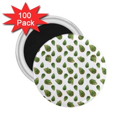 Leaves Motif Nature Pattern 2 25  Magnets (100 Pack)  by dflcprints