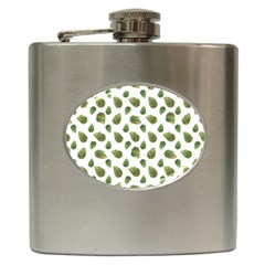 Leaves Motif Nature Pattern Hip Flask (6 Oz) by dflcprints