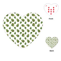 Leaves Motif Nature Pattern Playing Cards (heart)  by dflcprints