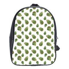 Leaves Motif Nature Pattern School Bags(large)  by dflcprints