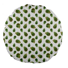 Leaves Motif Nature Pattern Large 18  Premium Flano Round Cushions by dflcprints