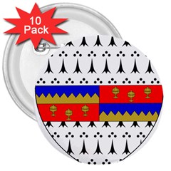 County Tipperary Coat Of Arms  3  Buttons (10 Pack) 
