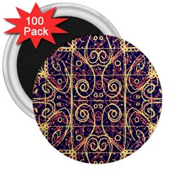 Tribal Ornate Pattern 3  Magnets (100 pack)