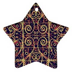 Tribal Ornate Pattern Star Ornament (two Sides) by dflcprints