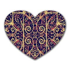 Tribal Ornate Pattern Heart Mousepads by dflcprints