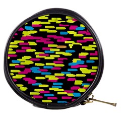 Colorful Strokes On A Black Background             Mini Makeup Bag by LalyLauraFLM