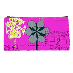 Flowers And Squares        Pencil Case