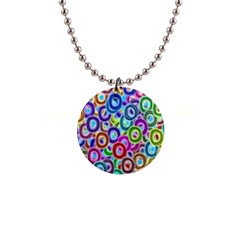 Colorful Ovals              1  Button Necklace by LalyLauraFLM