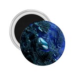 Shiny Blue Pebbles 2.25  Magnets