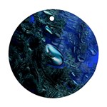 Shiny Blue Pebbles Ornament (Round)