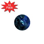 Shiny Blue Pebbles 1  Mini Buttons (10 pack) 