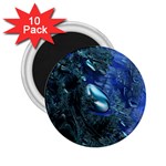 Shiny Blue Pebbles 2.25  Magnets (10 pack) 