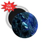 Shiny Blue Pebbles 2.25  Magnets (100 pack) 